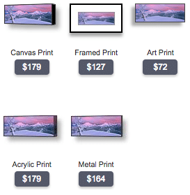 buy panoramic photo of alpenglow over the cascade mountains and gost tree by Ross Wordhouse