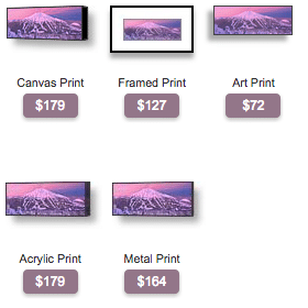 buy panoramic photo of alpenglow over Mt. Bachelor ski resort by Ross Wordhouse