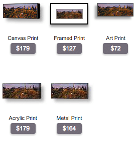 buy Oregon panoramic photo of Mt. Jefferson and beargrass during a sunset by Ross Wordhouse