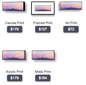 buy Oregon panoramic photo of Mt. Washington during an alpenglow sunset by Ross Wordhouse