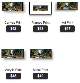 buy Oregon panoramic photo of green lakes trail falls by Ross Wordhouse